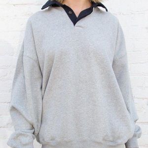 Brandy Melville oversized collared hoodie